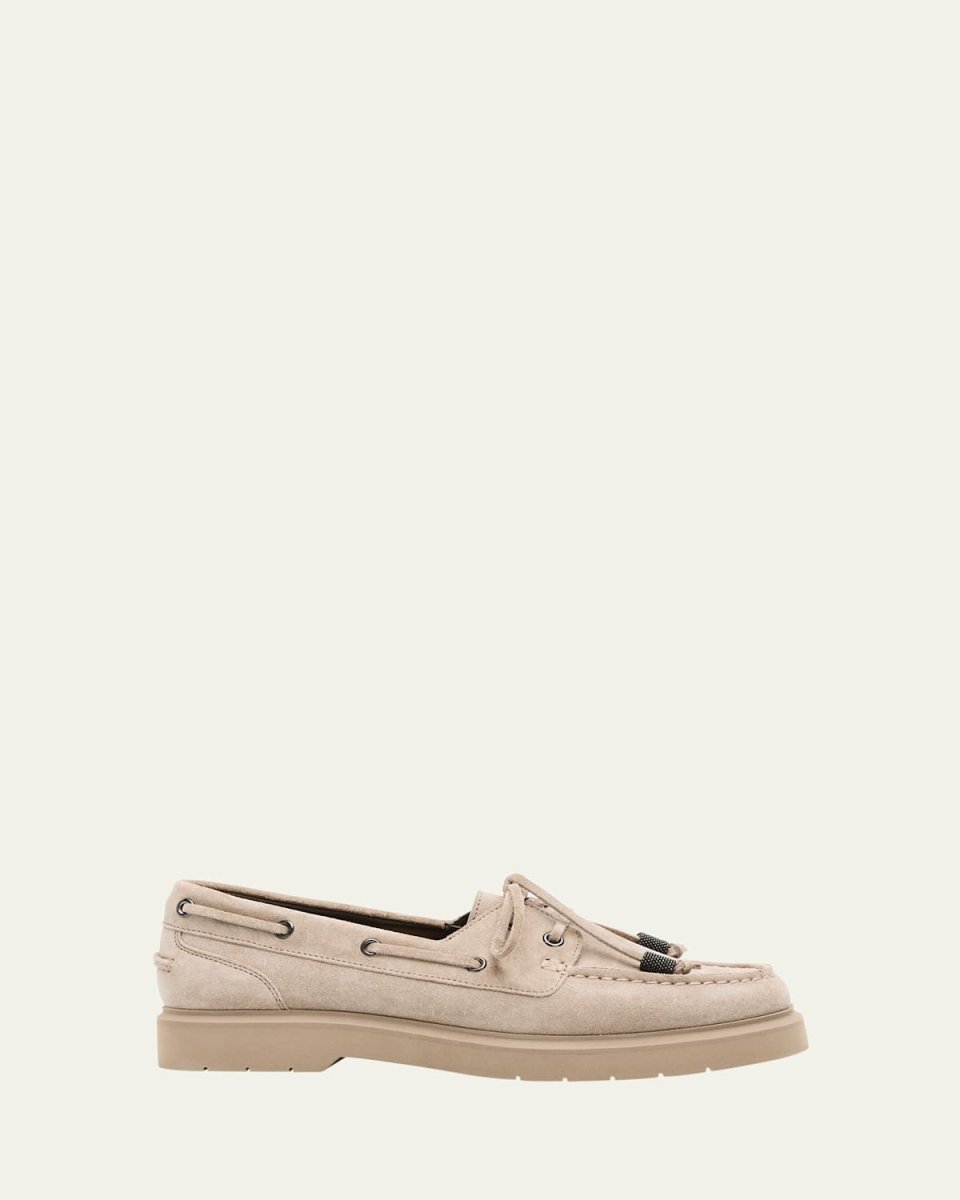 Classic Suede Boat Loafers